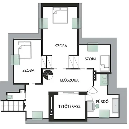 Prestige Luxury Penthouse Apartment Budapest